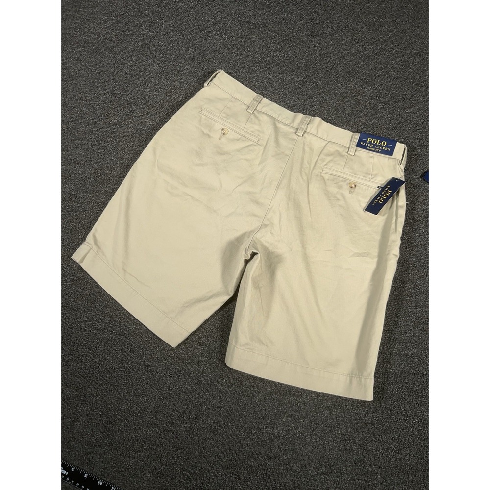 New Polo Ralph Lauren Chino Shorts Men's 36 Hudson Tan Beige Pony Preppy 9"